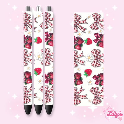 Fruit Custom Glitter Resin Pens – Choose Your Wrap & Glitter
