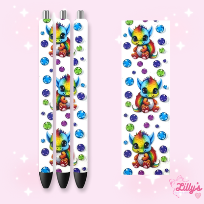 Girly, Bows, Mama & Dog Custom Glitter Resin Pens – Choose Your Wrap & Glitter