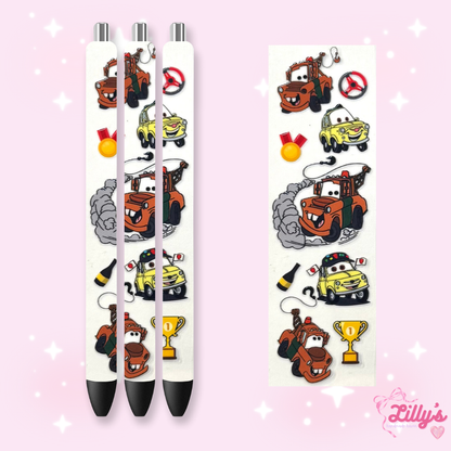 Cartoon & Movie Custom Glitter Resin Pens – Choose Your Wrap & Glitter