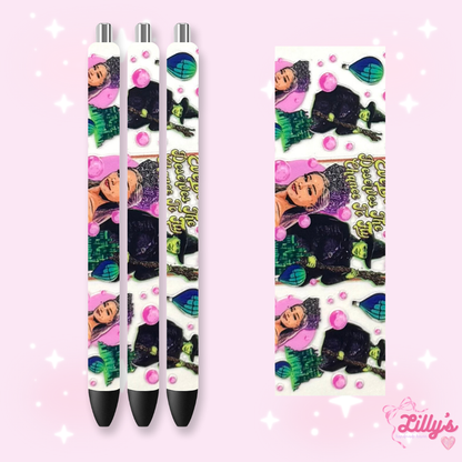 Cartoon & Movie Custom Glitter Resin Pens – Choose Your Wrap & Glitter
