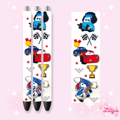 Cartoon & Movie Custom Glitter Resin Pens – Choose Your Wrap & Glitter