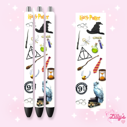 Cartoon & Movie Custom Glitter Resin Pens – Choose Your Wrap & Glitter