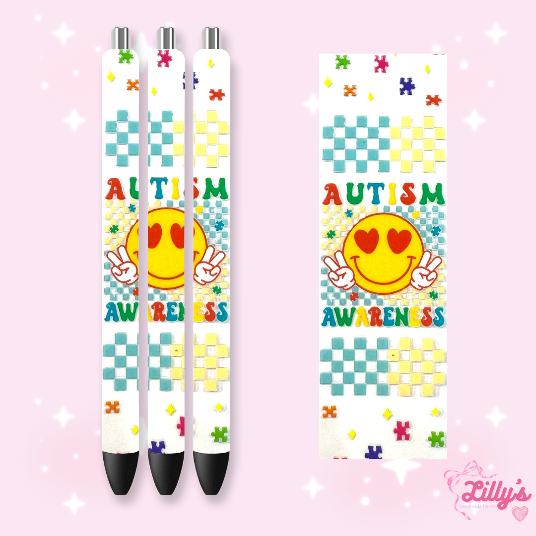 Positivity, Sarcastic & Faith Custom Glitter Resin Pens – Choose Your Wrap & Glitter