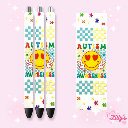 Positivity, Sarcastic & Faith Custom Glitter Resin Pens – Choose Your Wrap & Glitter