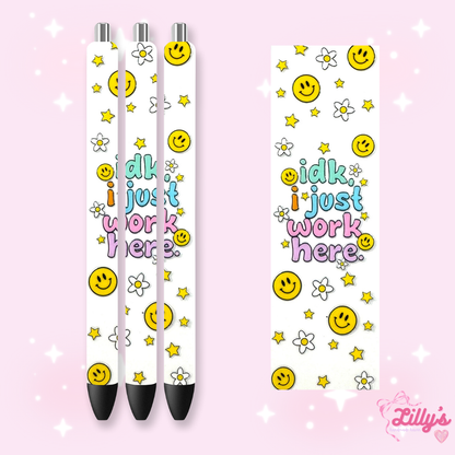 Positivity, Sarcastic & Faith Custom Glitter Resin Pens – Choose Your Wrap & Glitter