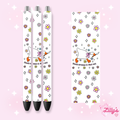 Positivity, Sarcastic & Faith Custom Glitter Resin Pens – Choose Your Wrap & Glitter