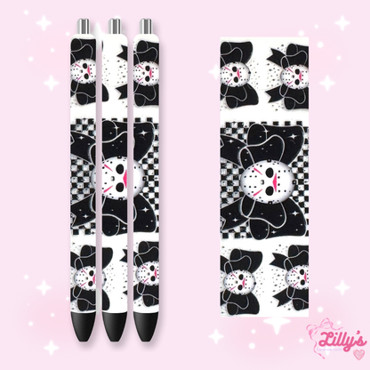 Horror & Spooky Custom Glitter Resin Pens – Choose Your Wrap & Glitter