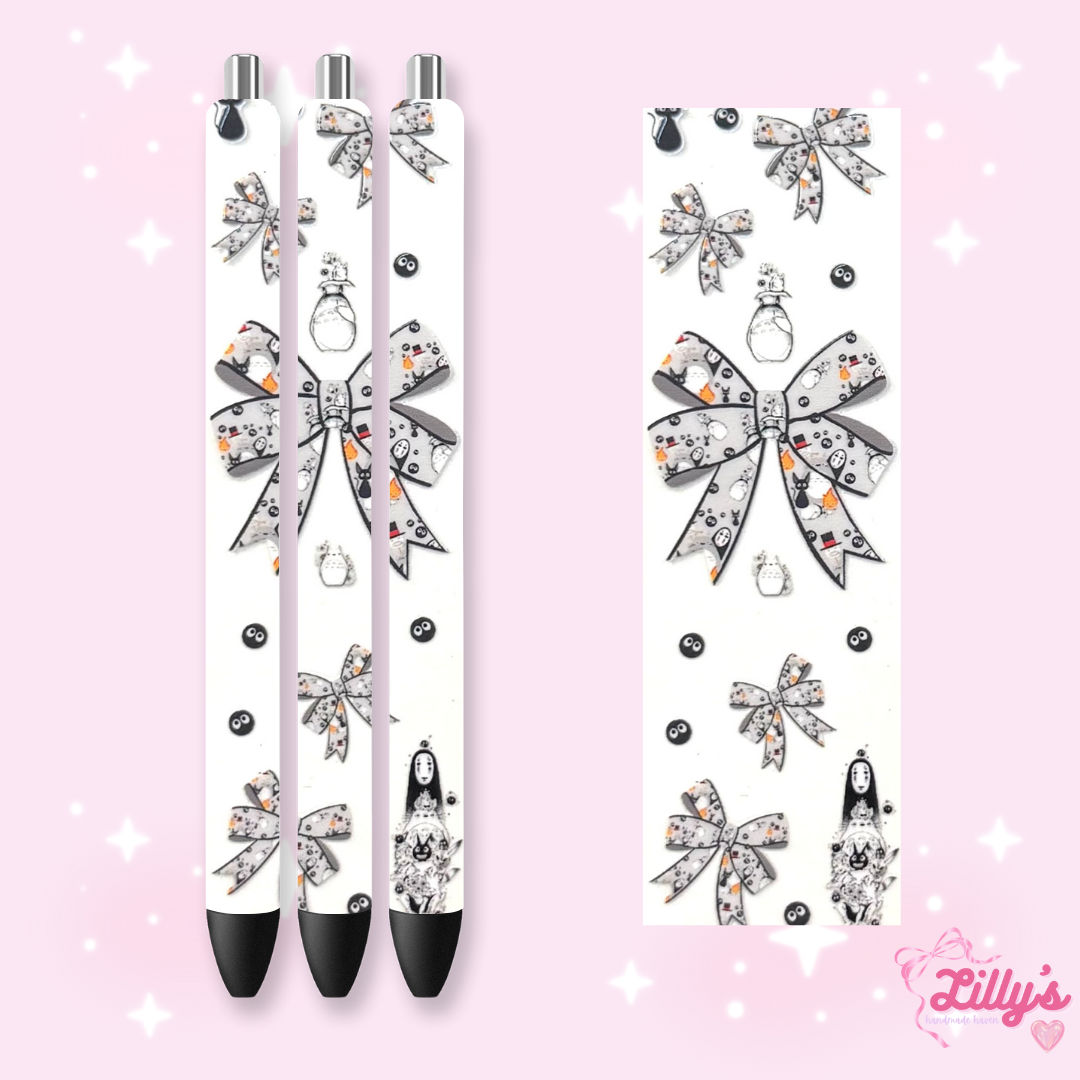 Horror & Spooky Custom Glitter Resin Pens – Choose Your Wrap & Glitter