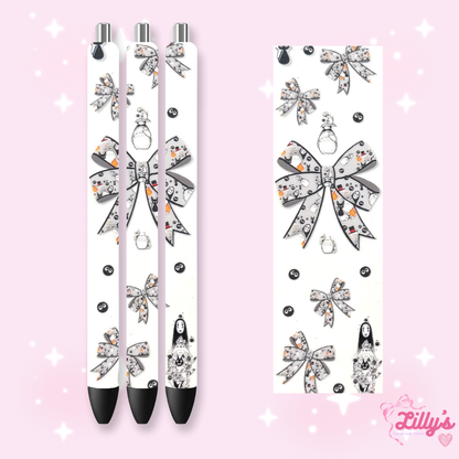 Horror & Spooky Custom Glitter Resin Pens – Choose Your Wrap & Glitter