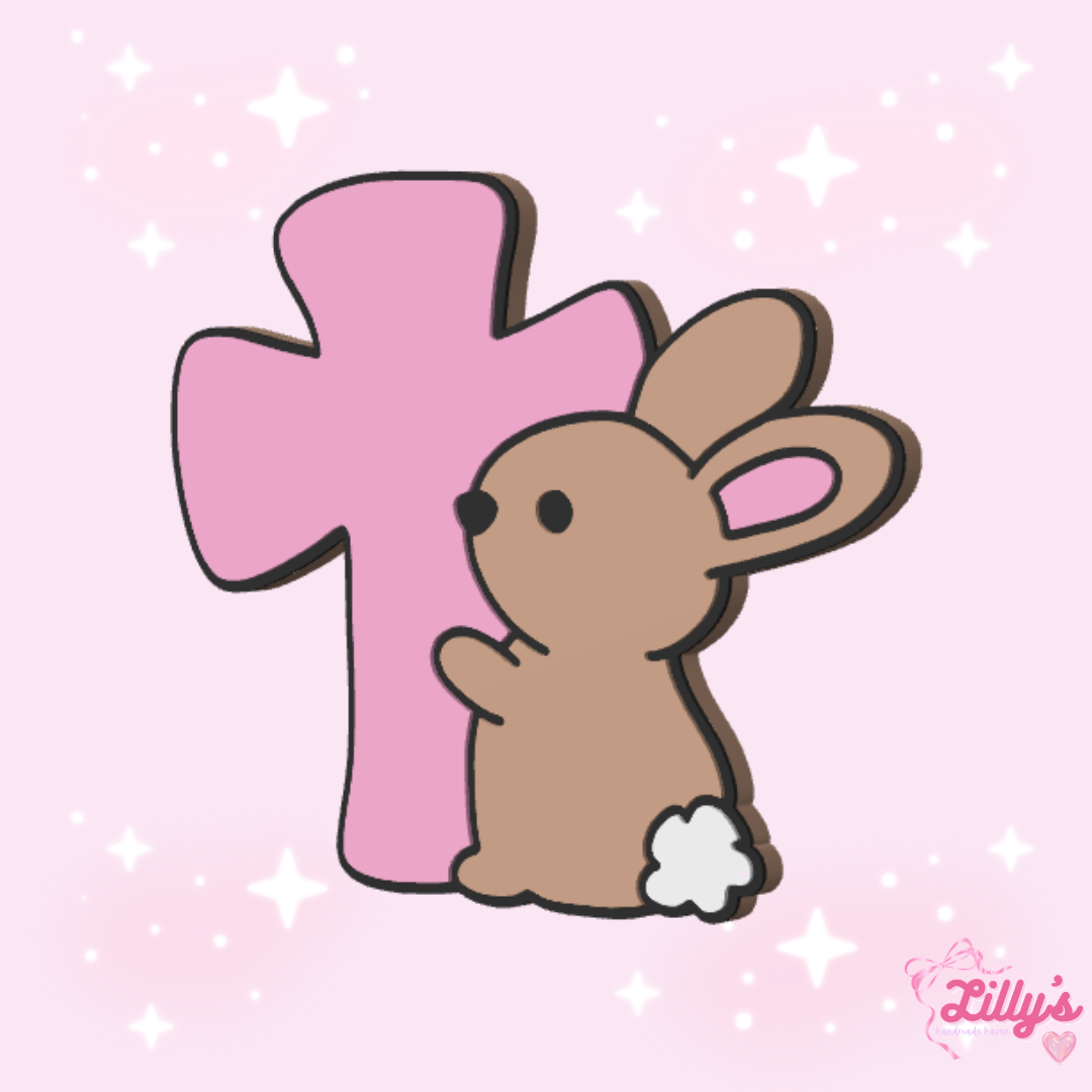 Cross with Bunny Pen Topper