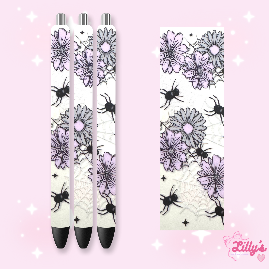 Horror & Spooky Custom Glitter Resin Pens – Choose Your Wrap & Glitter