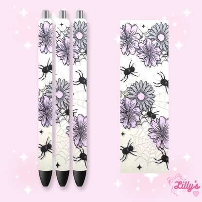 Horror & Spooky Custom Glitter Resin Pens – Choose Your Wrap & Glitter