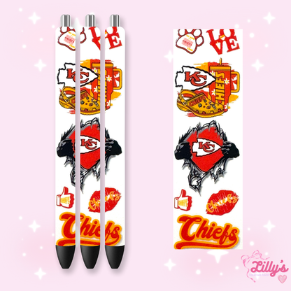 Nurse, Teacher & Sports Custom Glitter Resin Pens – Choose Your Wrap & Glitter