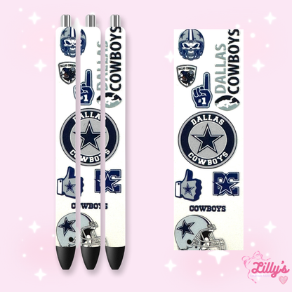 Nurse, Teacher & Sports Custom Glitter Resin Pens – Choose Your Wrap & Glitter