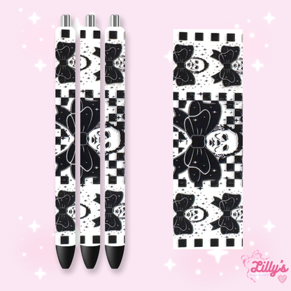 Horror & Spooky Custom Glitter Resin Pens – Choose Your Wrap & Glitter