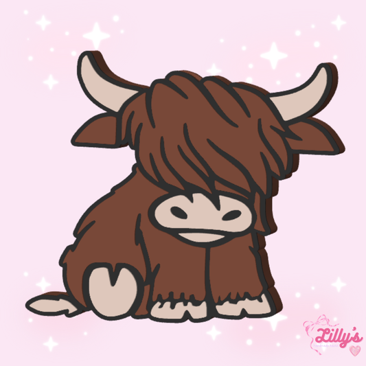 Highland Cow 1 Straw Topper