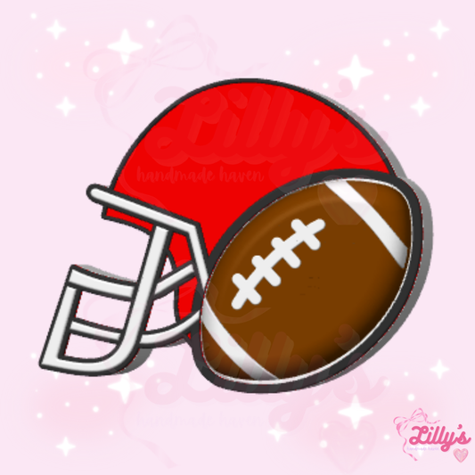 Football Helmet Fidget Clicker Keychain