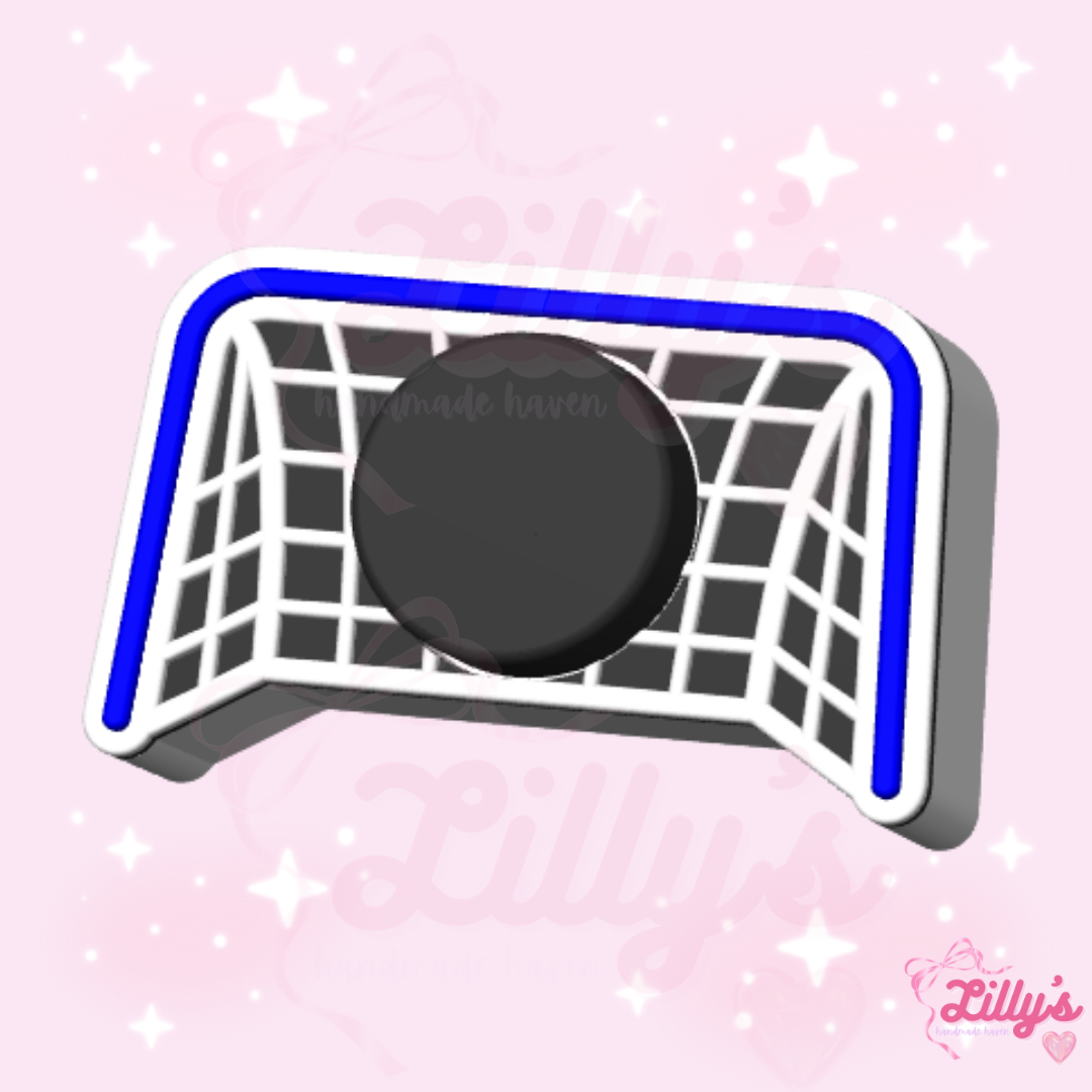 Hockey Net Fidget Clicker Keychain