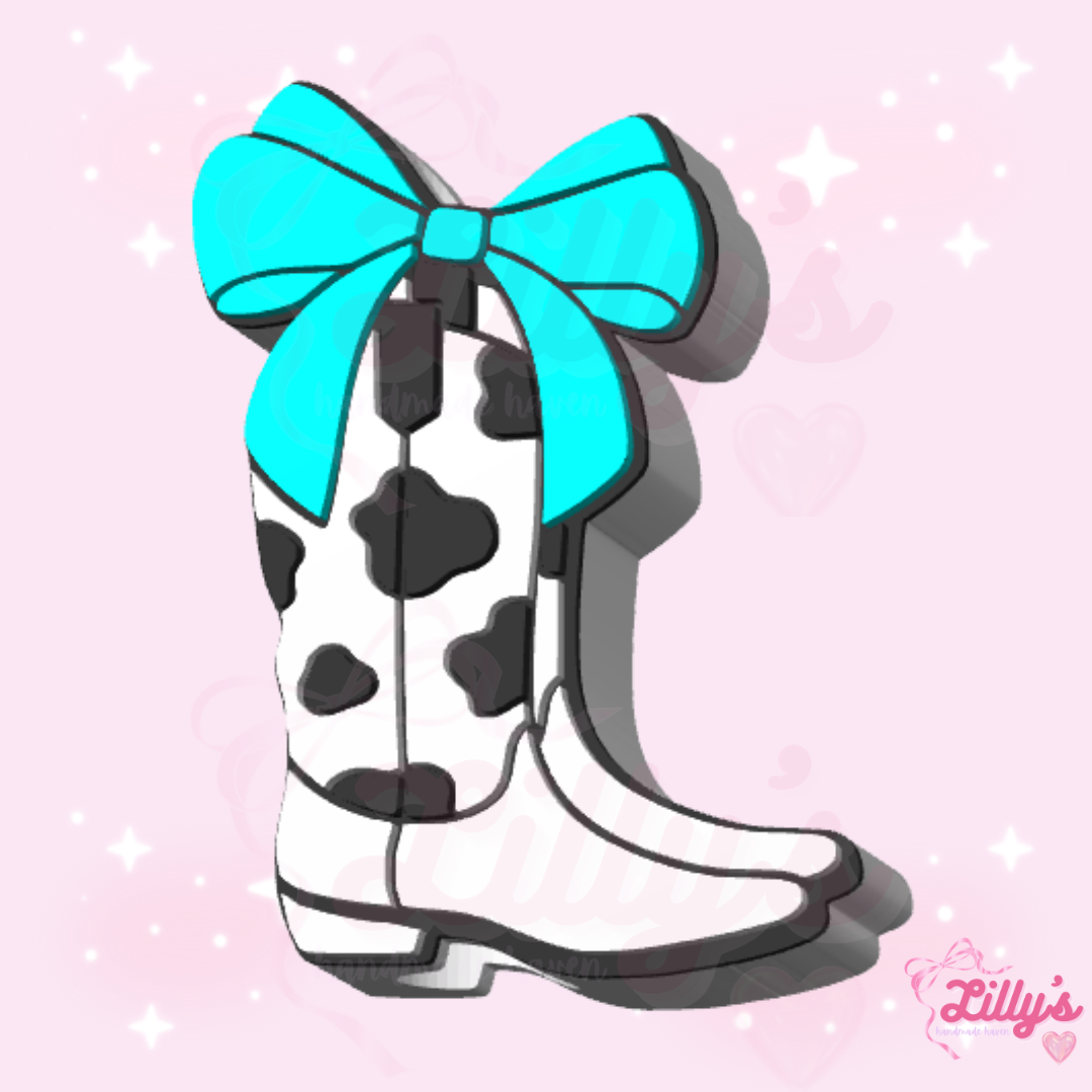 Cowgirl Boots with Bow Straw Topper