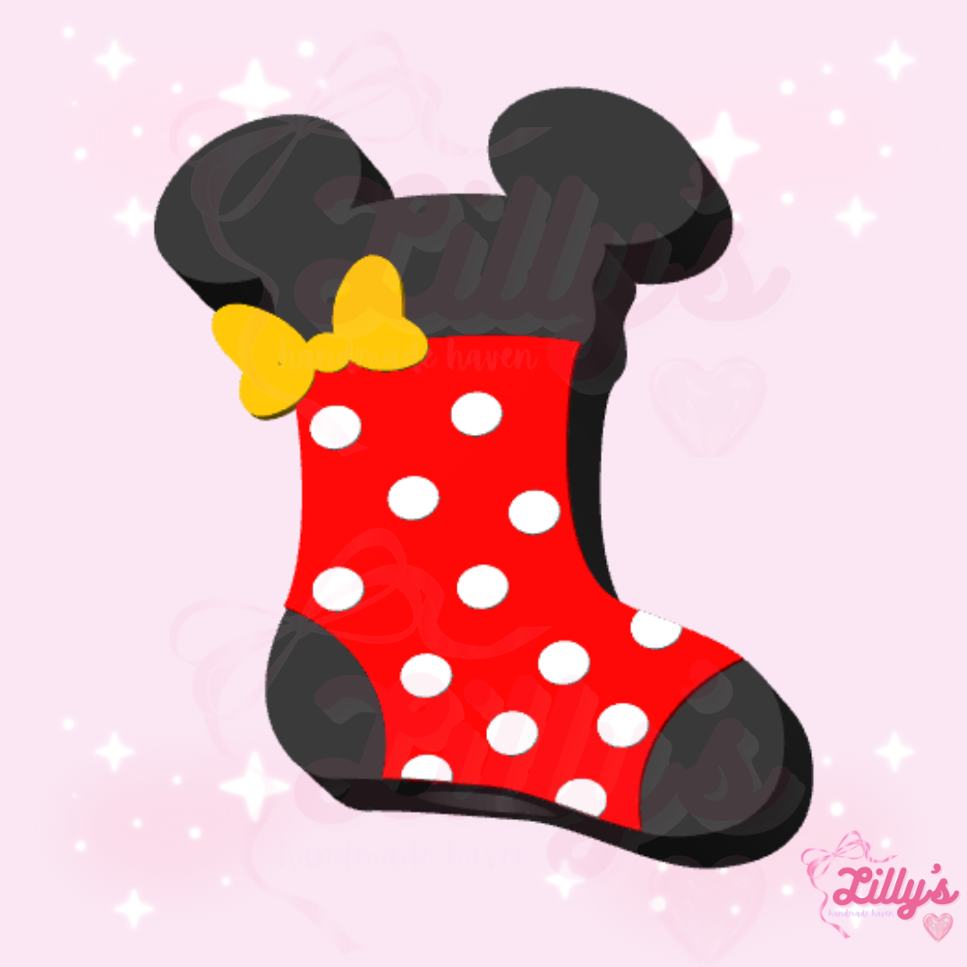 Girl Mouse Stocking Straw Topper