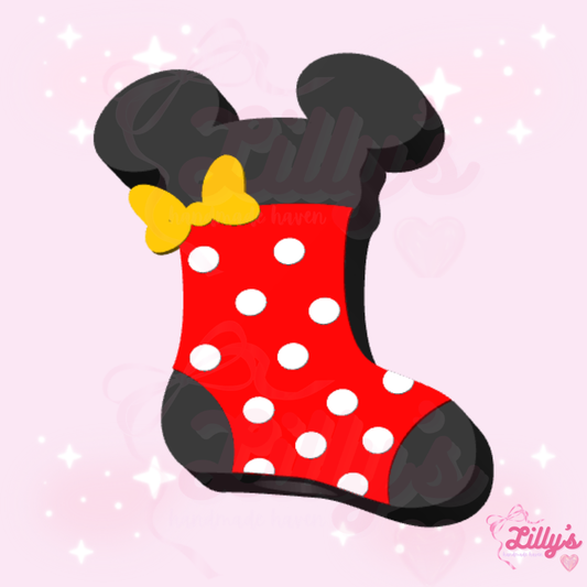 Girl Mouse Stocking Straw Topper