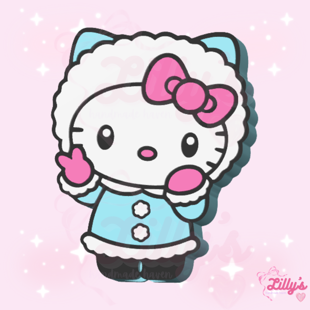 Cute Cat Winter Costume Straw Topper