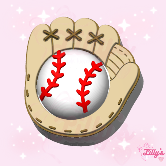 Baseball Mitt Fidget Clicker Keychain