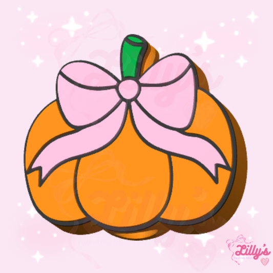 Pumpkin with Bow Straw Topper
