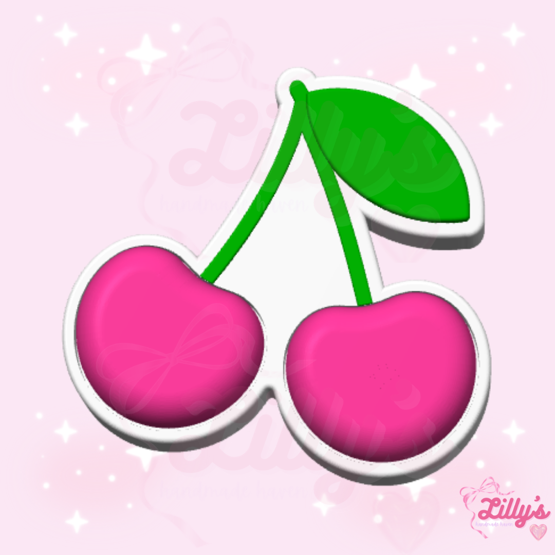 Cherries Fidget Double Clicker Keychain