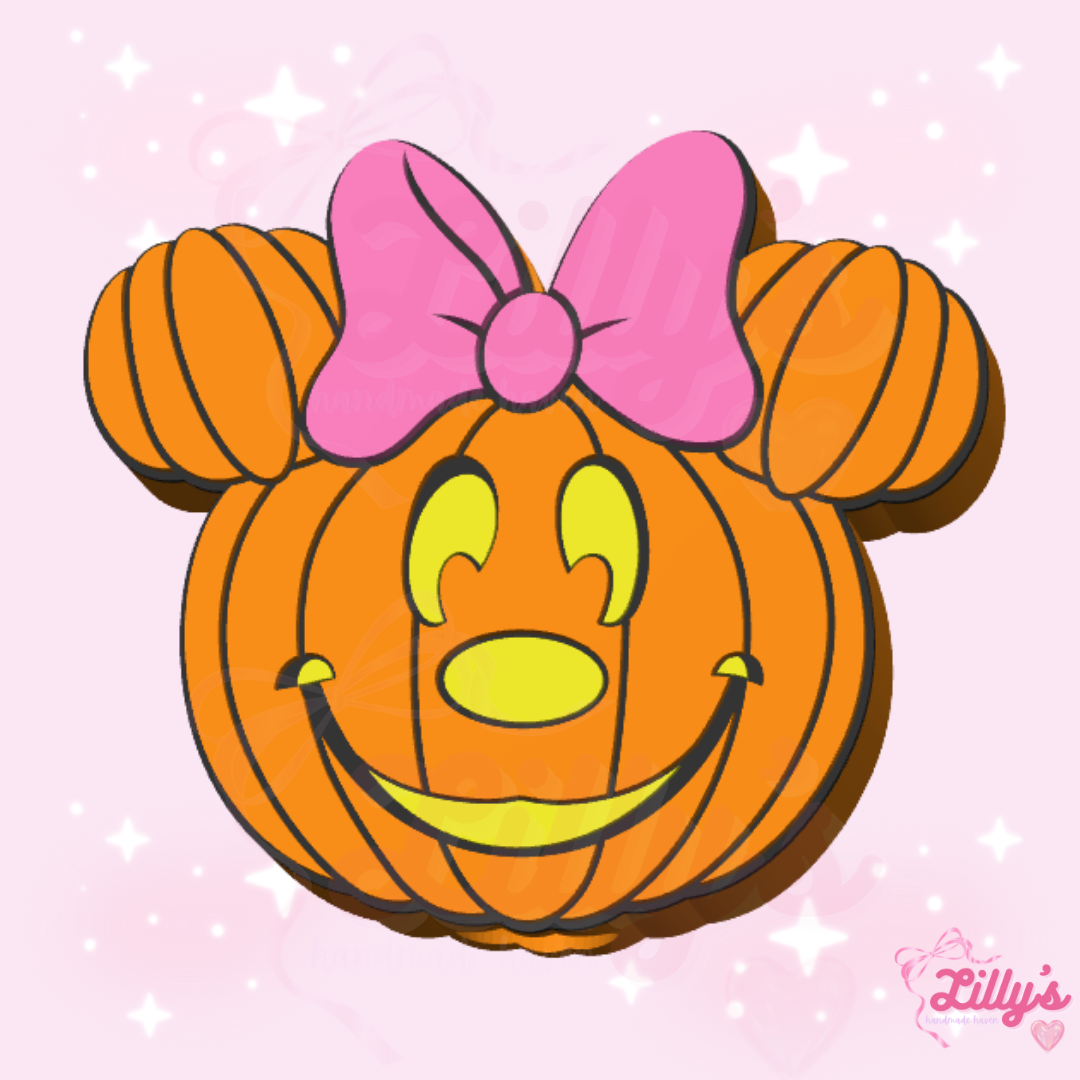 Girl Mouse Pumpkin Straw Topper