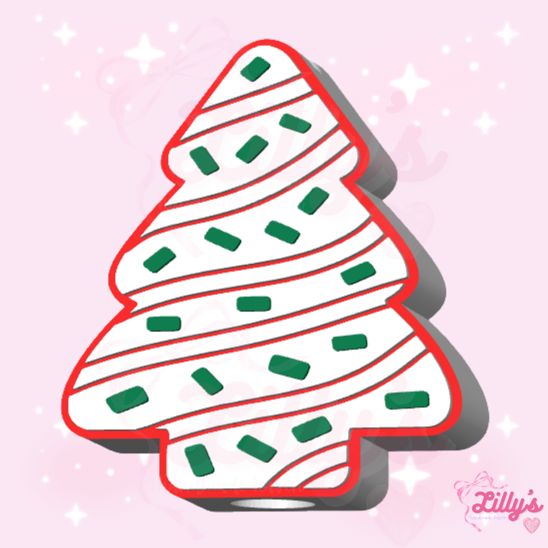 Christmas Cake Straw Topper