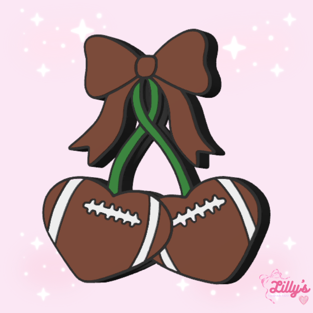 Football Cherries Coquette Straw Topper