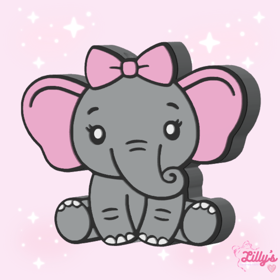 Girl Elephant Straw Topper