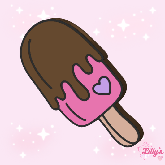 Chocolate Covered Popsicle Straw Topper