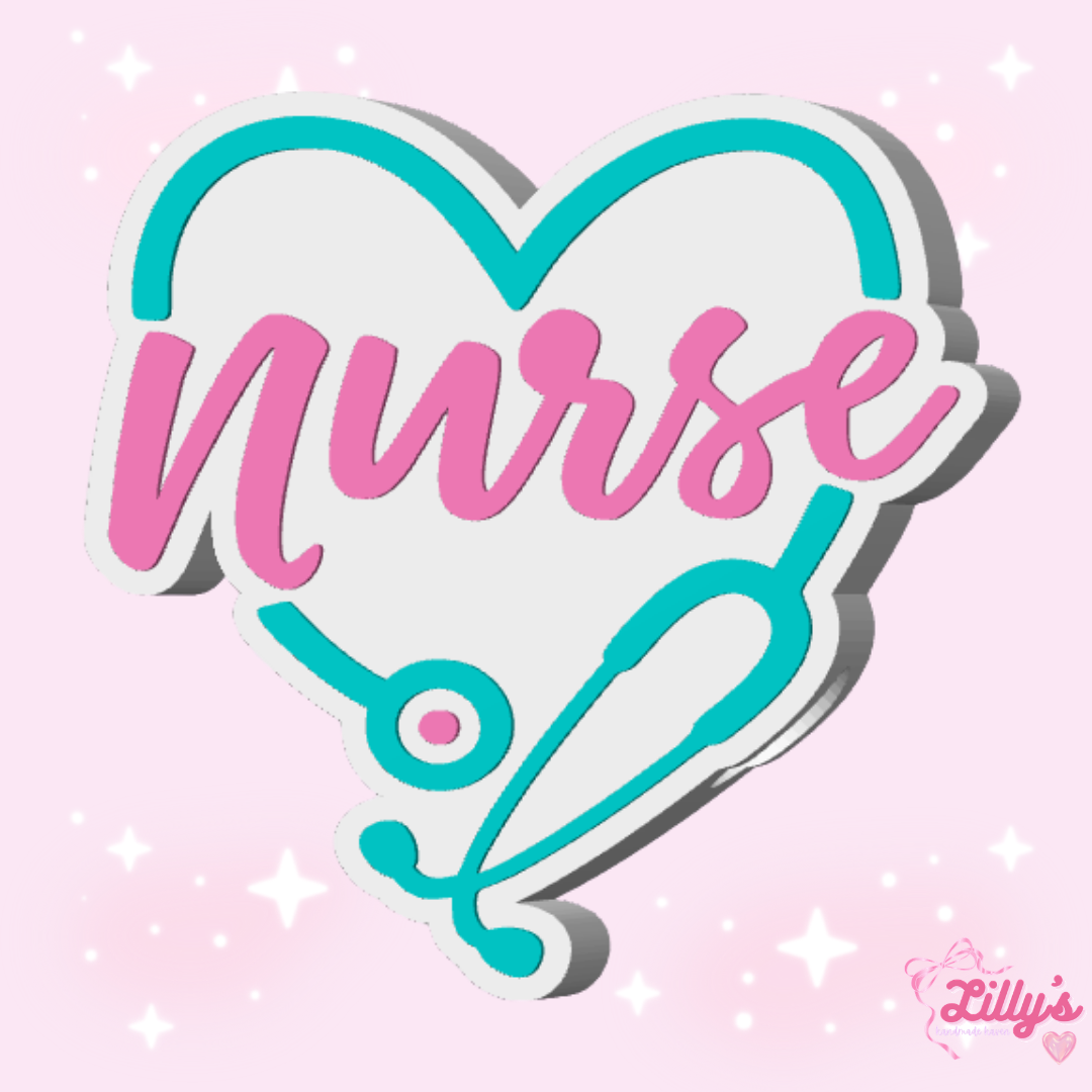 Nurse Stethoscope Heart Straw Topper