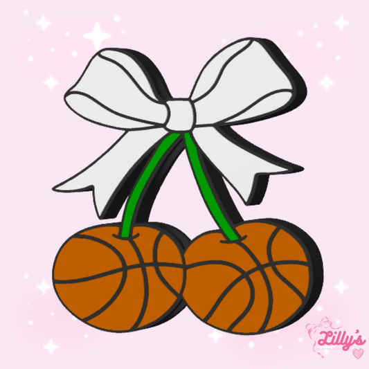 Basketball Cherries Coquette Straw Topper