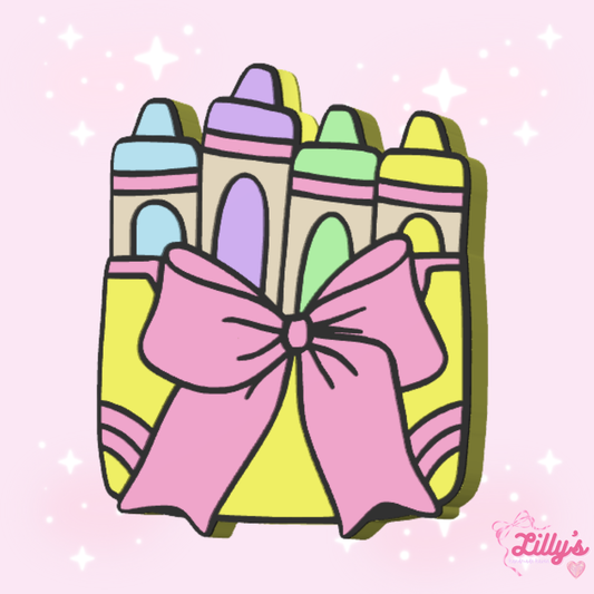 Coquette Crayon Box Straw Topper