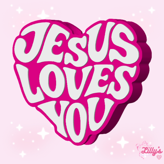 Jesus Loves You Straw Topper