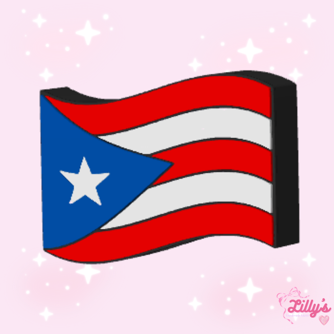Puerto Rican Flag Straw Topper