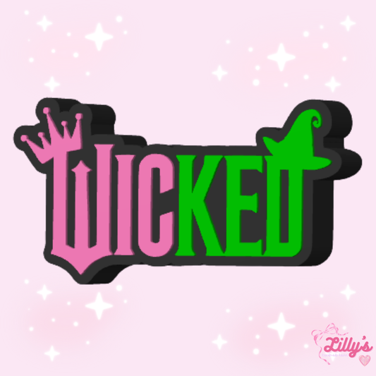 Pink and Green Witch Straw Topper