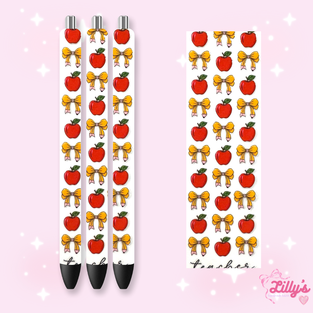 Nurse, Teacher & Sports Custom Glitter Resin Pens – Choose Your Wrap & Glitter
