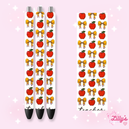 Nurse, Teacher & Sports Custom Glitter Resin Pens – Choose Your Wrap & Glitter